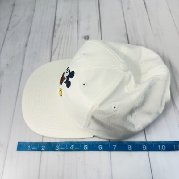 Vintage Goofy's Hat Co White Hat Mickey Mouse Disney Adult Adjustable Band - Picture 9 of 10